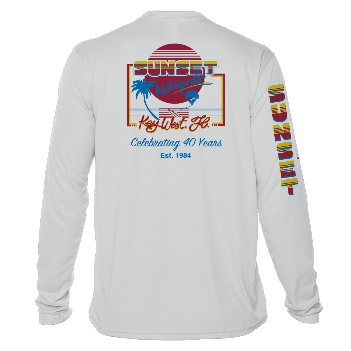 Sunset Watersports - Retro - UPF 50+ Long Sleeve - Image 3