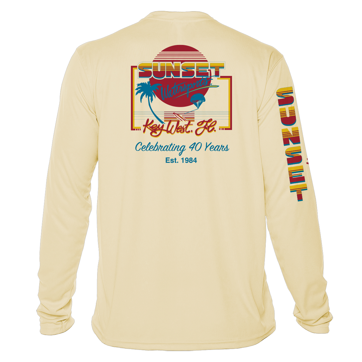 Sunset Watersports - Retro - UPF 50+ Long Sleeve - Image 5