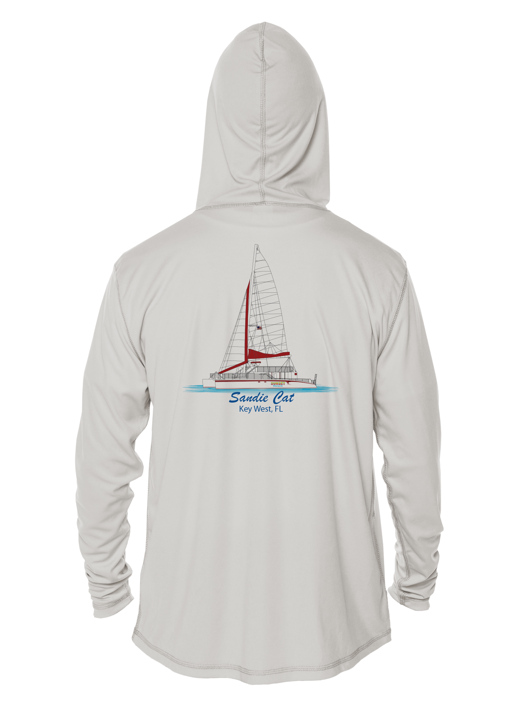 Sunset Watersports - Sandie Cat - UPF 50+ Hoodie - Image 3