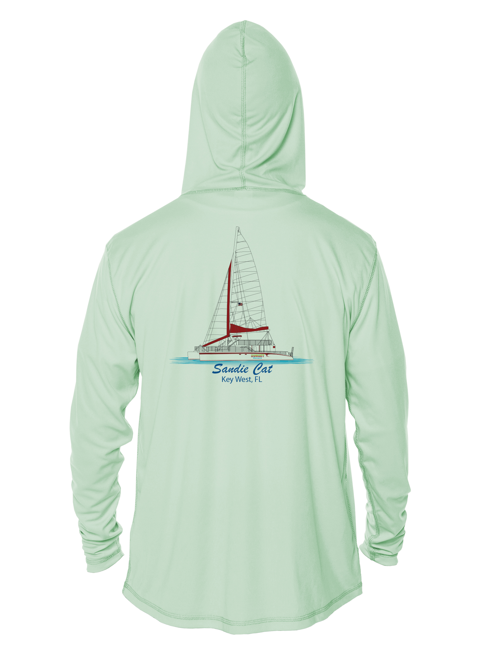 Sunset Watersports - Sandie Cat - UPF 50+ Hoodie - Image 7